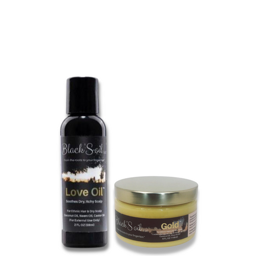 Love Oil®️ & Gold®️ Full Set | Organic Haircare Products Blacksoilllc
